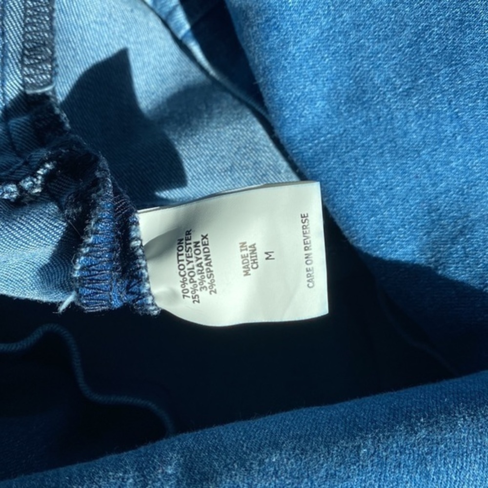 Soho jeans by New York and company womenβs mediumβ utility denim dress - Picture 8 of 9